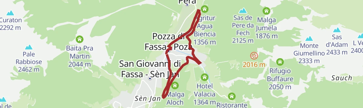 Route map: Pozza - Pera